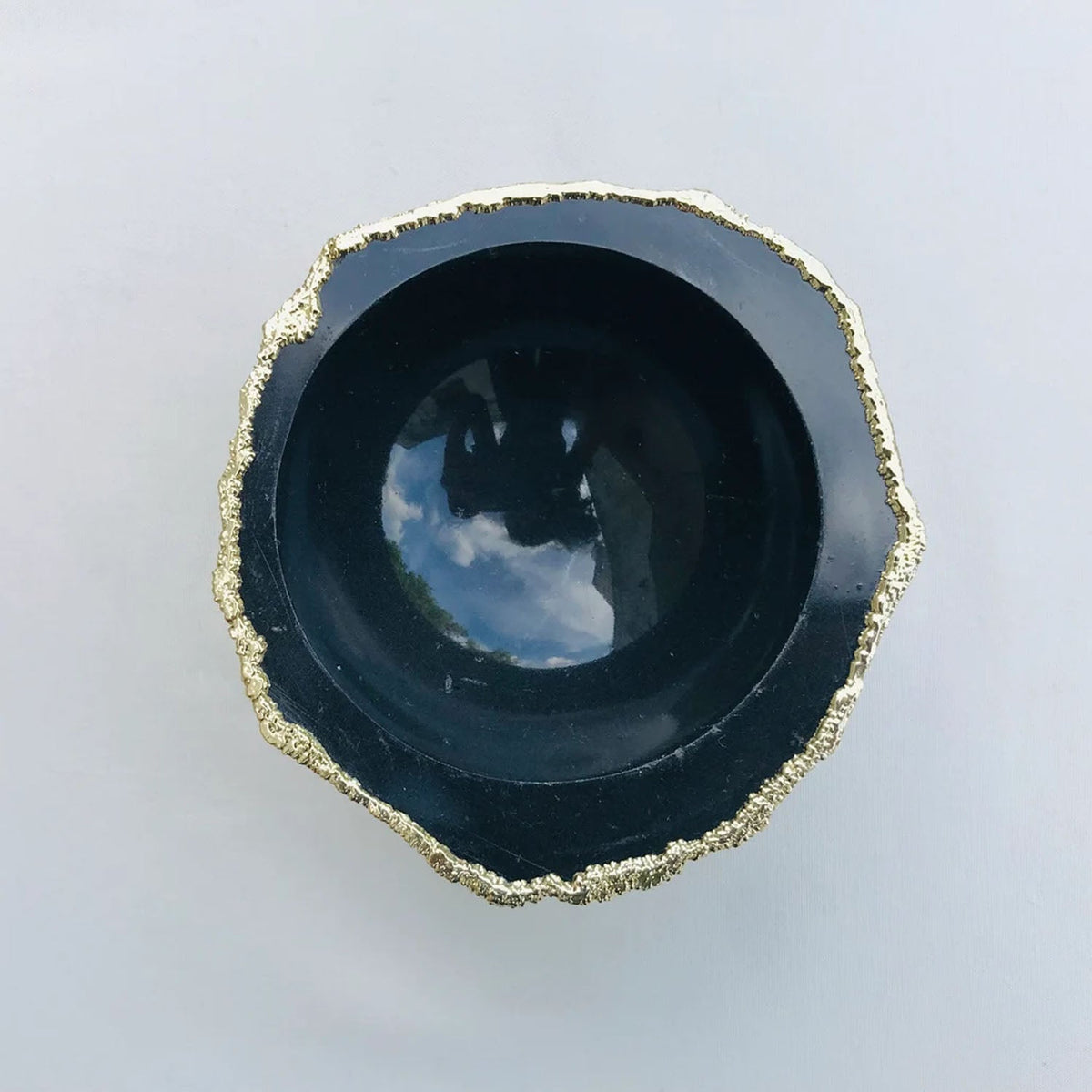 Black Agate Geode Nut/trinket/Jewelry Bowl