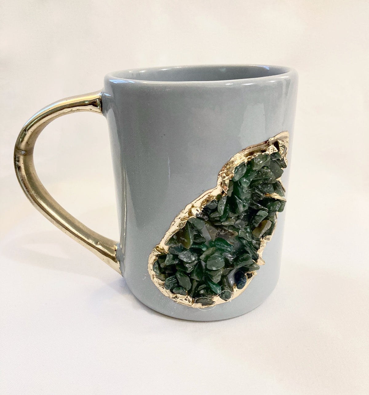 Wave - Set of 2 Gray Ceramic Mugs