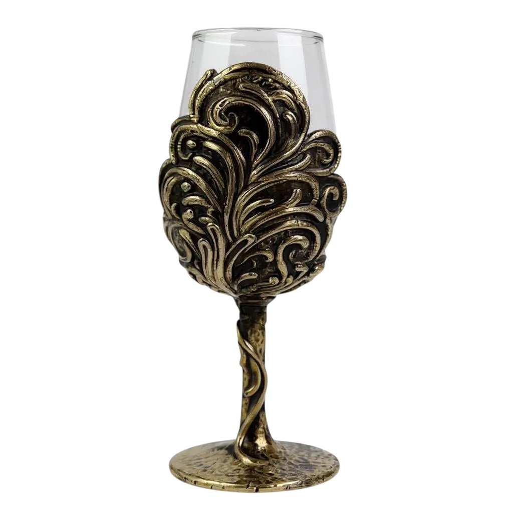 Handcrafted Leaf/Ambi Design Wine Glasses