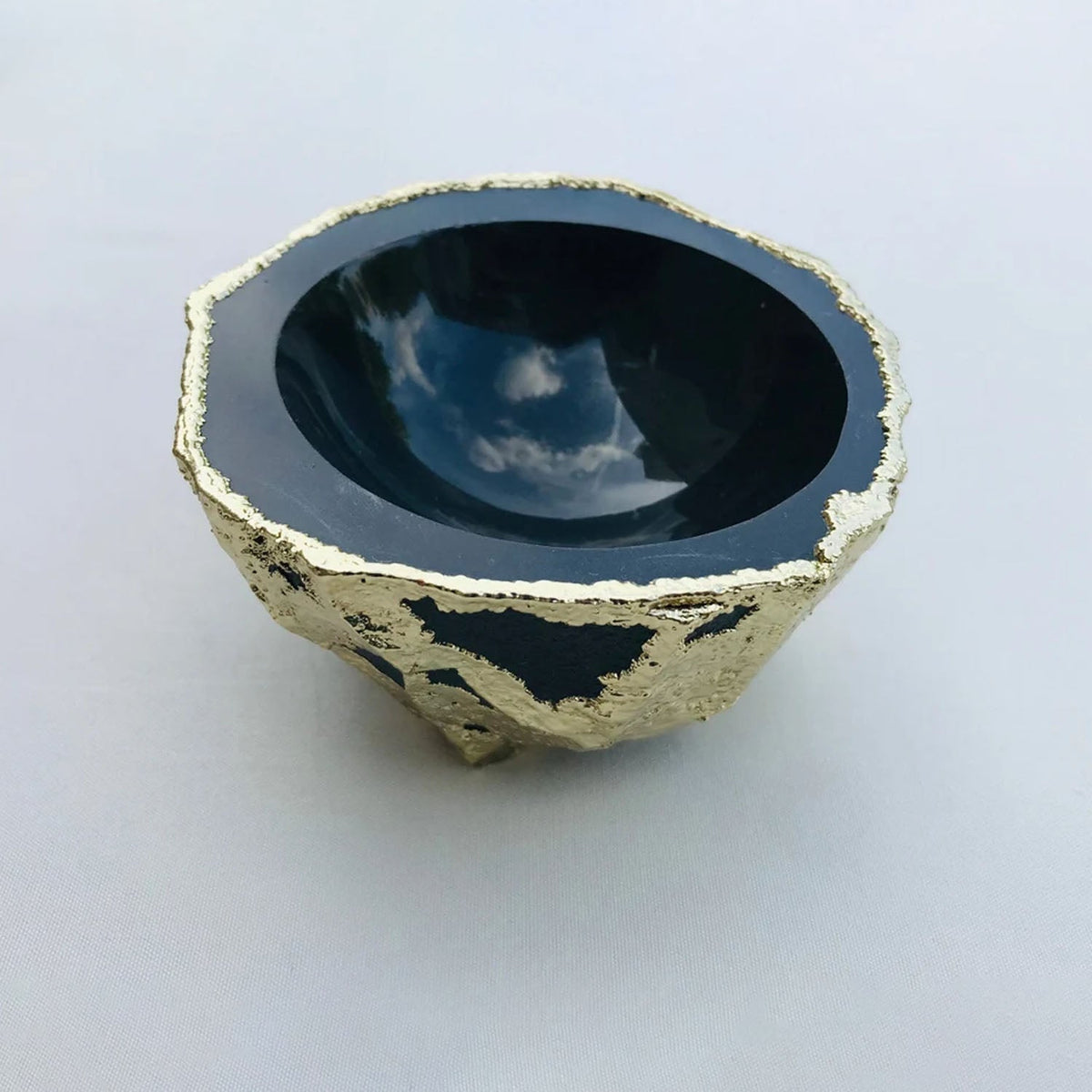 Black Agate Geode Nut/trinket/Jewelry Bowl