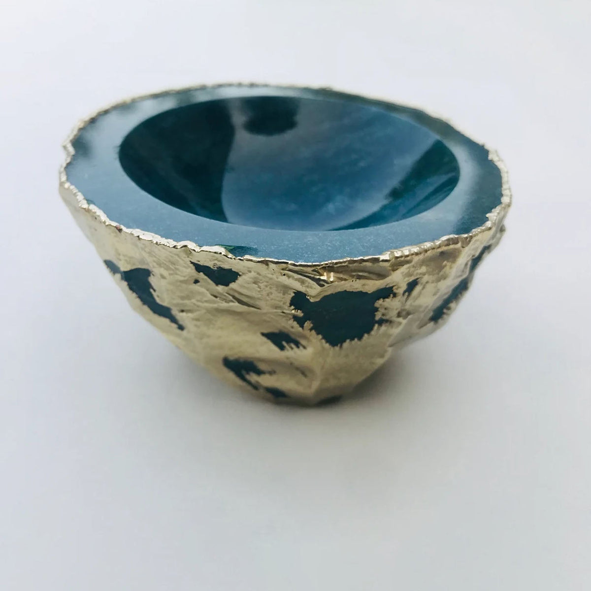 Green Blue Agate Geode Nut/trinket/Jewelry Bowl
