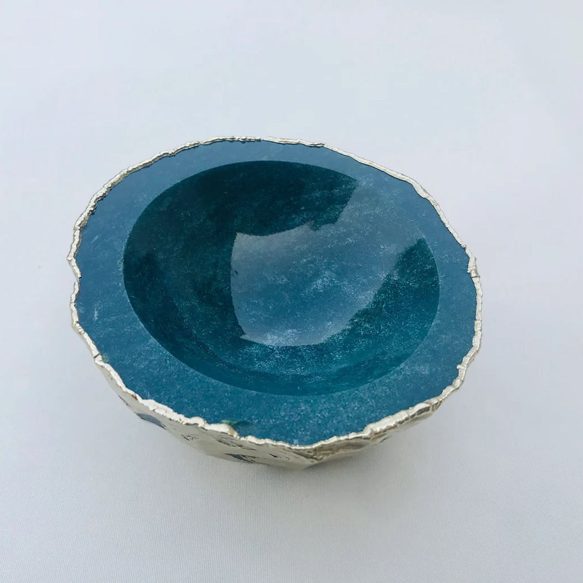 Green Blue Agate Geode Nut/trinket/Jewelry Bowl
