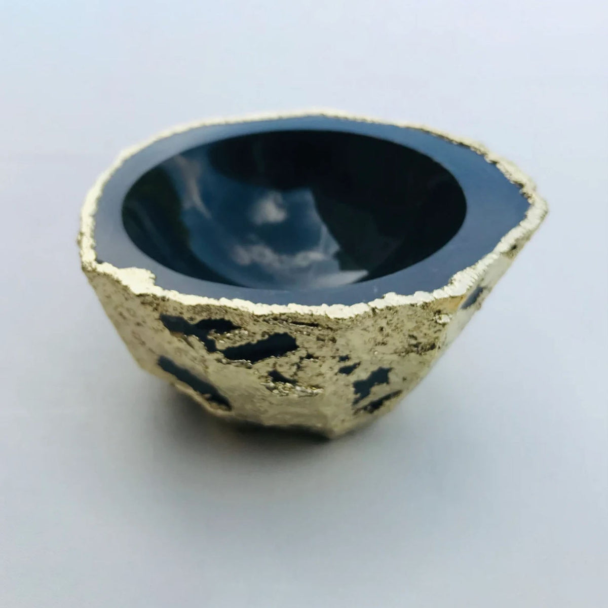Black Agate Geode Nut/trinket/Jewelry Bowl