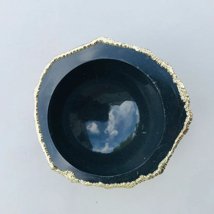 Black Agate Geode Nut/trinket/Jewelry Bowl