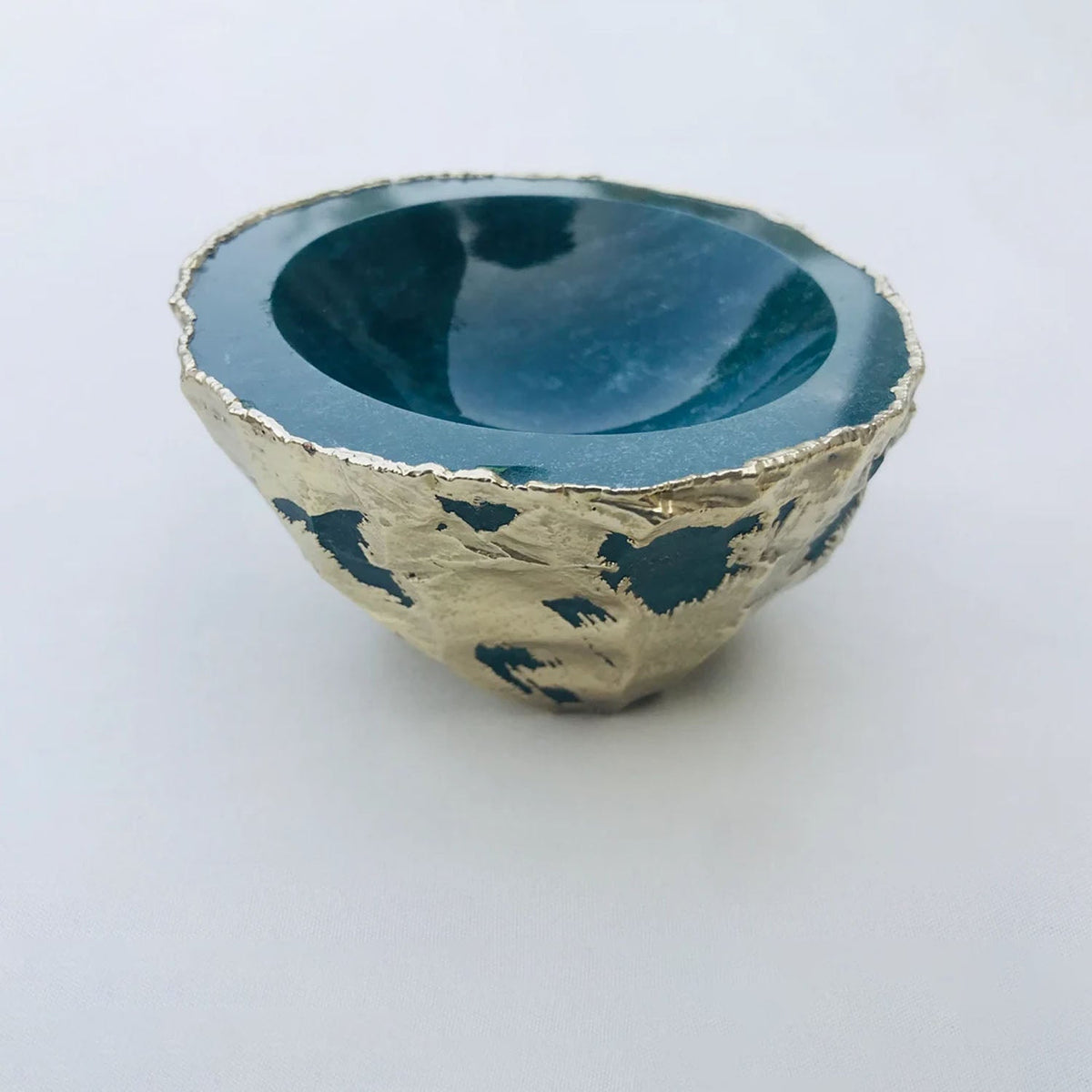 Green Blue Agate Geode Nut/trinket/Jewelry Bowl