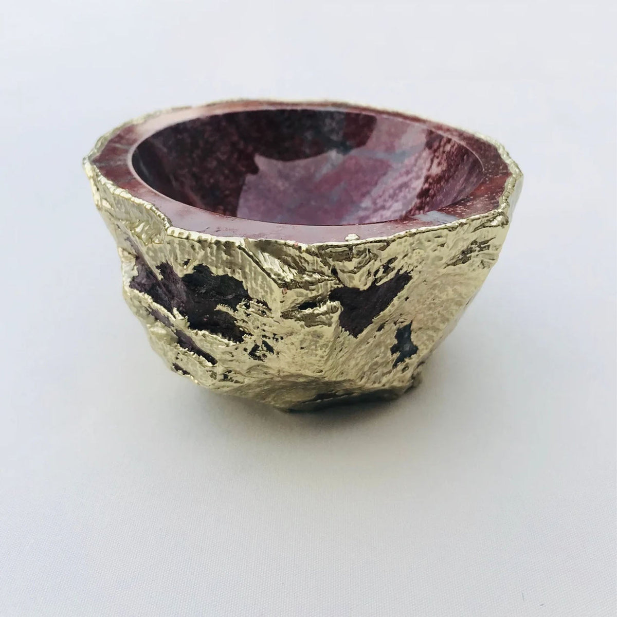 Maroon Red Agate Geode Nut/trinket/Jewelry Bowl
