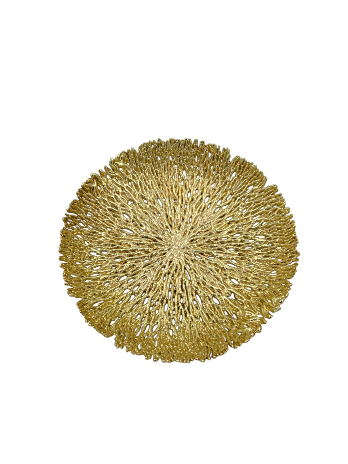 Coral Inspired Tray - Decorative Metal Tray | Centerpiece | Home Accent | Gold, Silver, or Antique Finish