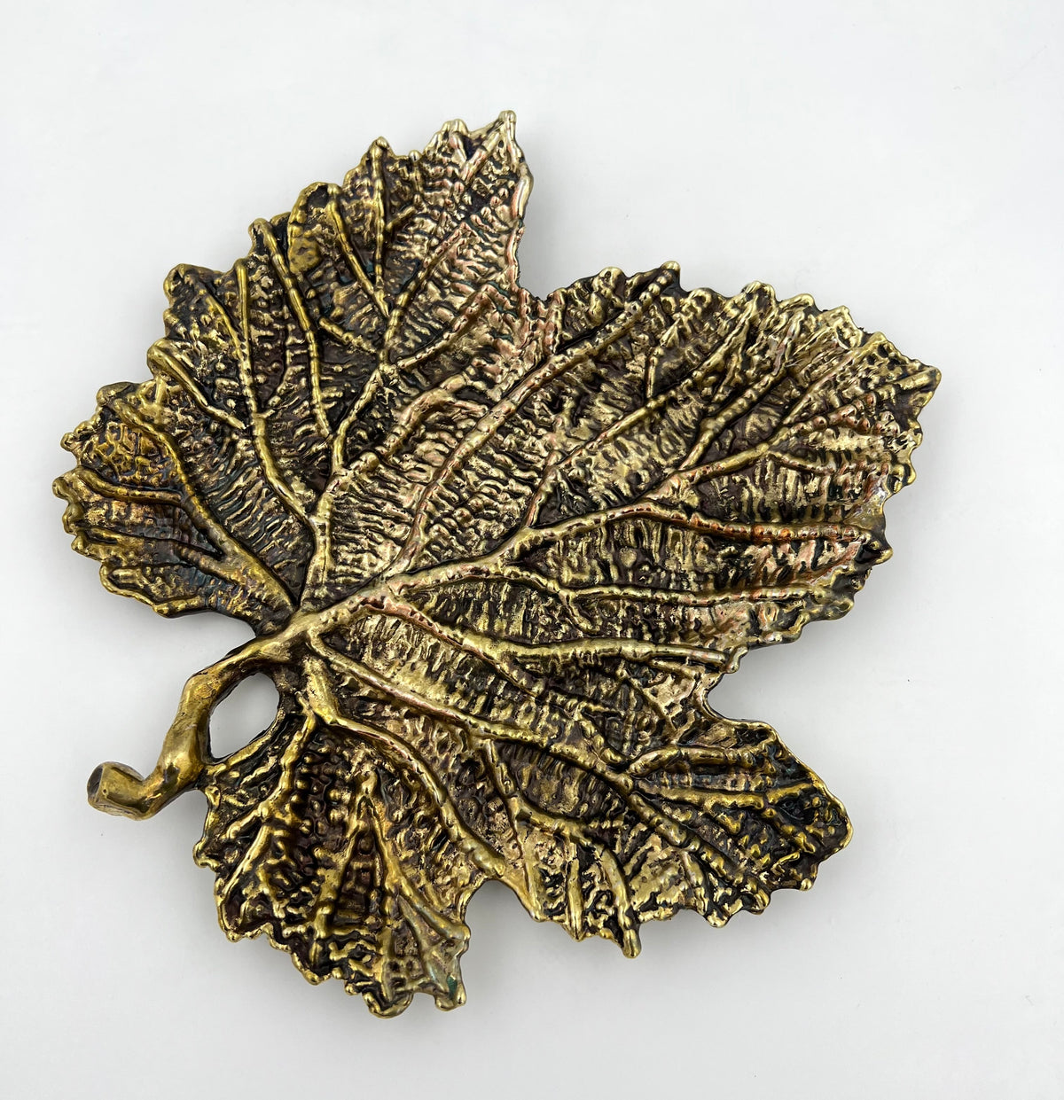 Maple Leaf Tray - Decorative Metal Tray | Centerpiece | Home Accent | Gold, Silver or Antique Finish