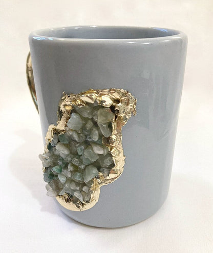 Wave - Set of 2 Gray Ceramic Mugs
