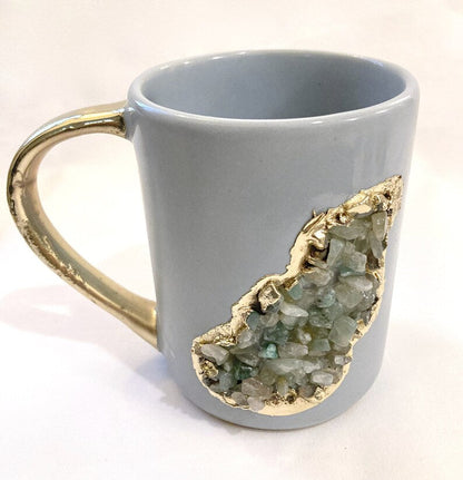 Wave - Set of 2 Gray Ceramic Mugs