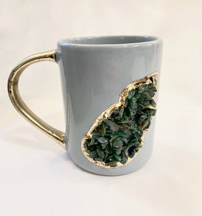 Wave - Set of 2 Gray Ceramic Mugs