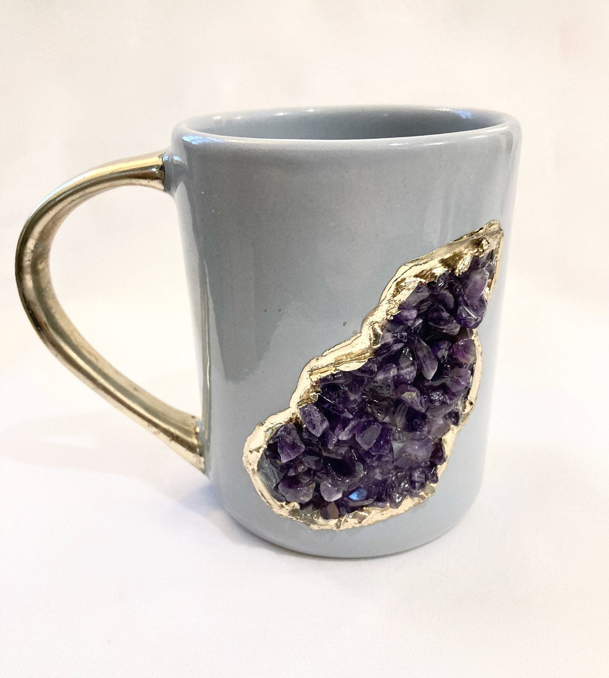 Wave - Set of 2 Gray Ceramic Mugs