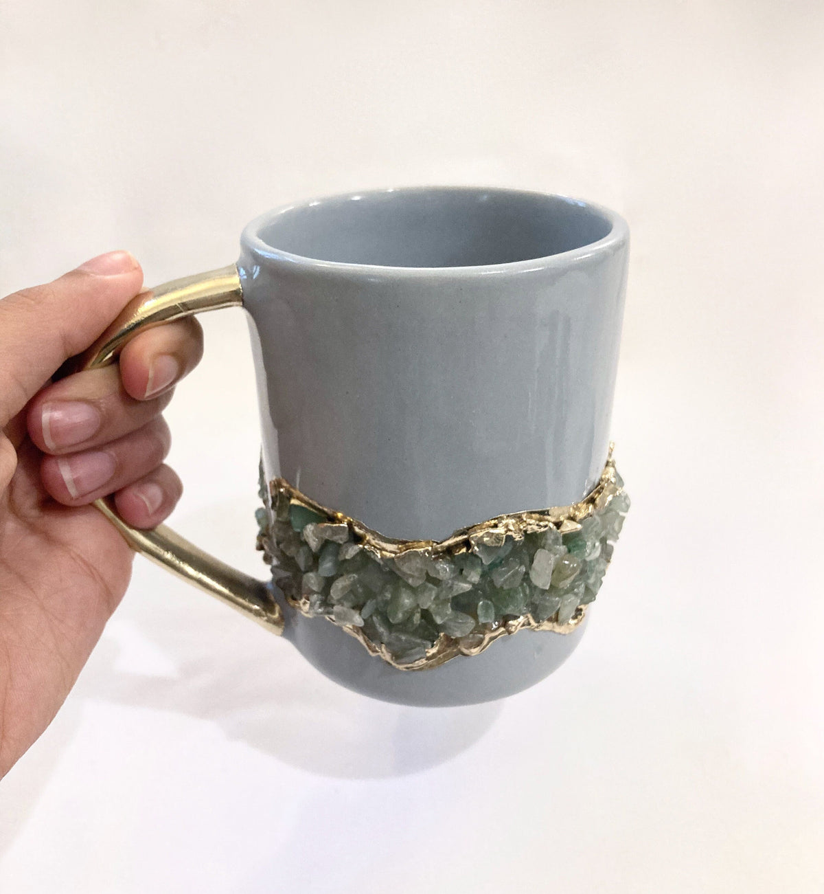 Flow - Set of 2 Gray Ceramic Mugs