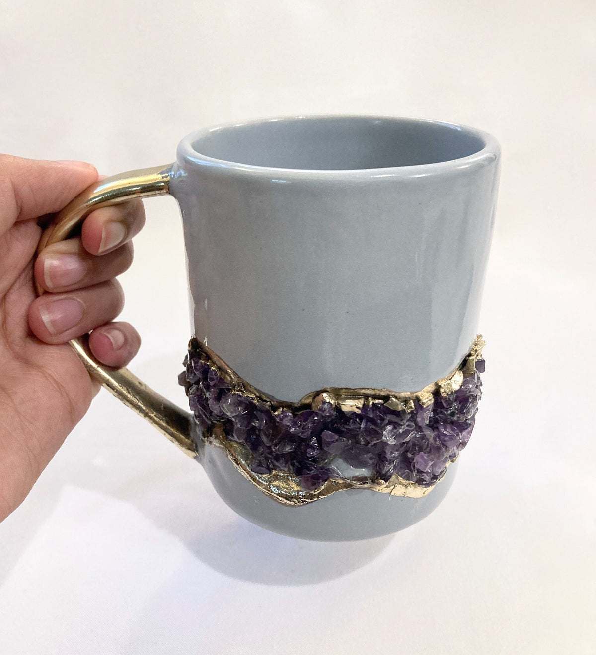 Flow - Set of 2 Gray Ceramic Mugs