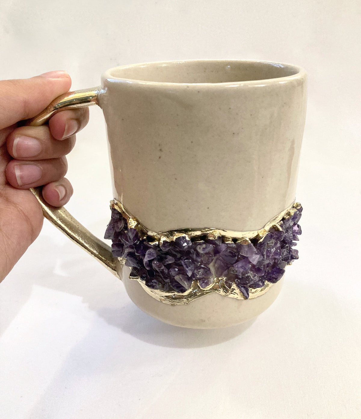 Flow - Set of 2 Cream Ceramic Mugs