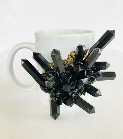 Spikes - Set of 2 White Ceramic Mugs