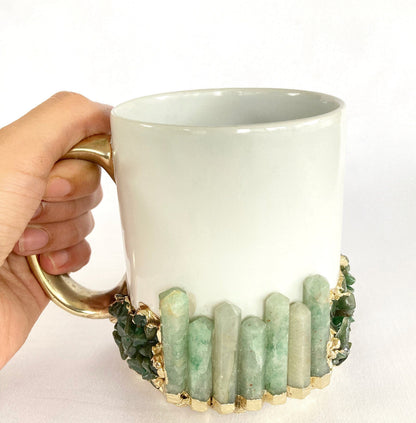 Spikes - Set of 2 White Ceramic Mugs