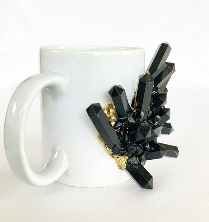 Spikes - Set of 2 White Ceramic Mugs
