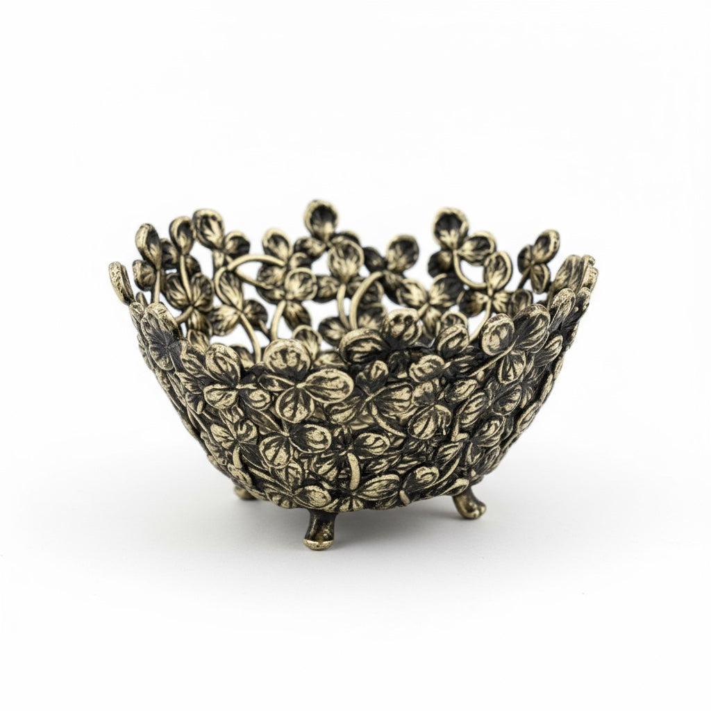 Small Leaf Bowl - Decorative Serveware | Nut Bowl | Centerpiece | Home Accent | Gold, Silver or Antique Finish