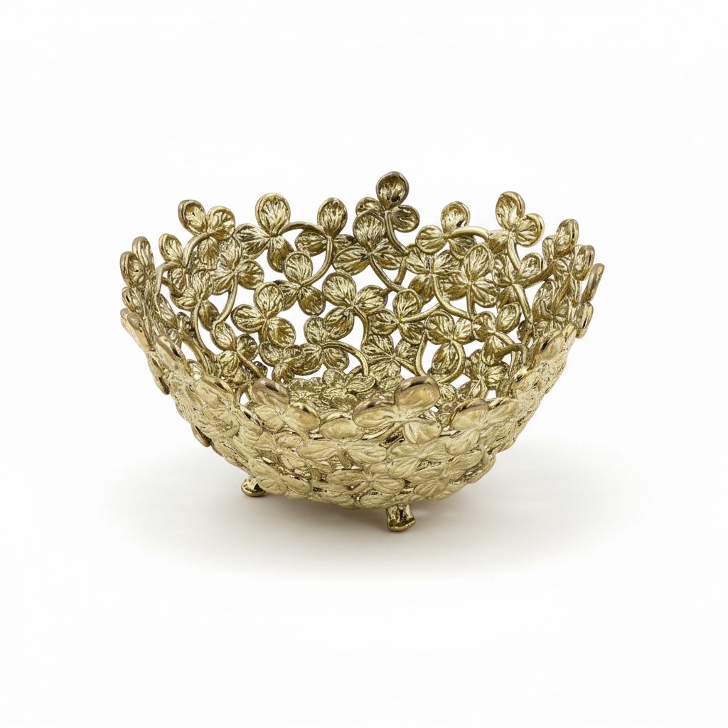 Small Leaf Bowl - Decorative Serveware | Nut Bowl | Centerpiece | Home Accent | Gold, Silver or Antique Finish